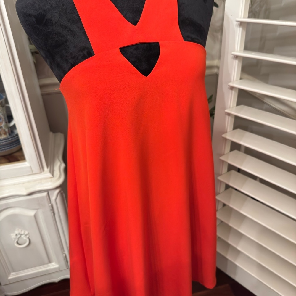NWT Vibrant Orange Red Sleeveless Dress